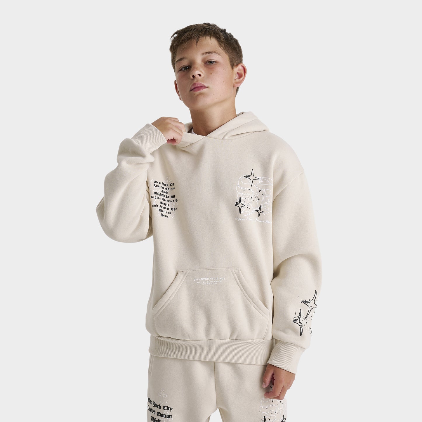Supply & Demand Juniors' Vito Pullover Hoodie / Ancient Scroll