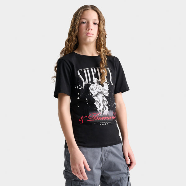 Supply Demand Junior Boys Divine T shirt Black