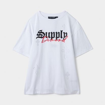 Supply & Demand Junior Garçons T-shirt Croisé / Blanc Optique