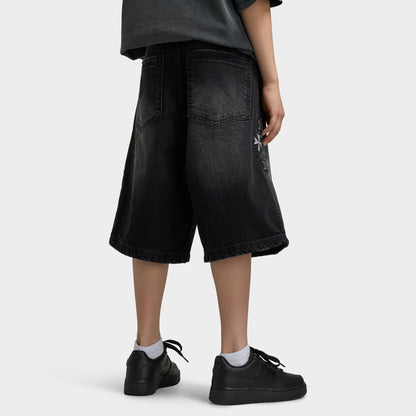 Supply & Demand Juniors' Slate Denim Shorts / Washed Black