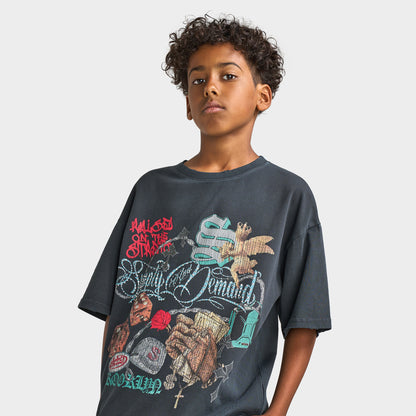 Supply & Demand Junior Boys' Motley T-Shirt / Washed Black
