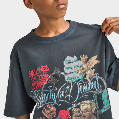 Supply & Demand Junior Boys' Motley T-Shirt / Washed Black