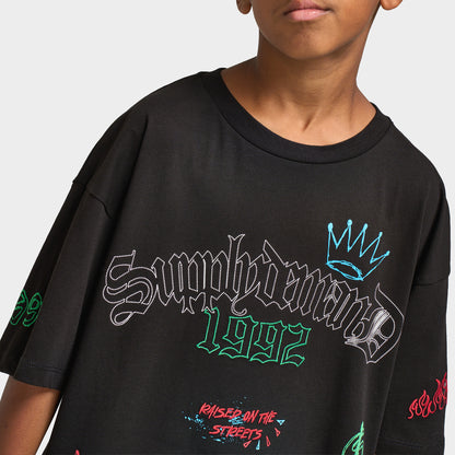 Supply & Demand Junior T-shirt Scratch / Noir