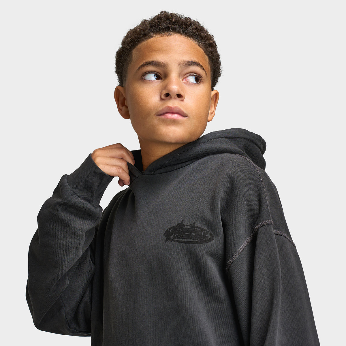 Supply & Demand Junior Chandail à Capuchon Fracture  / Noir Délavé