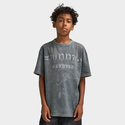 Supply & Demand Junior T-shirt Dagga / Iron Gate délavé