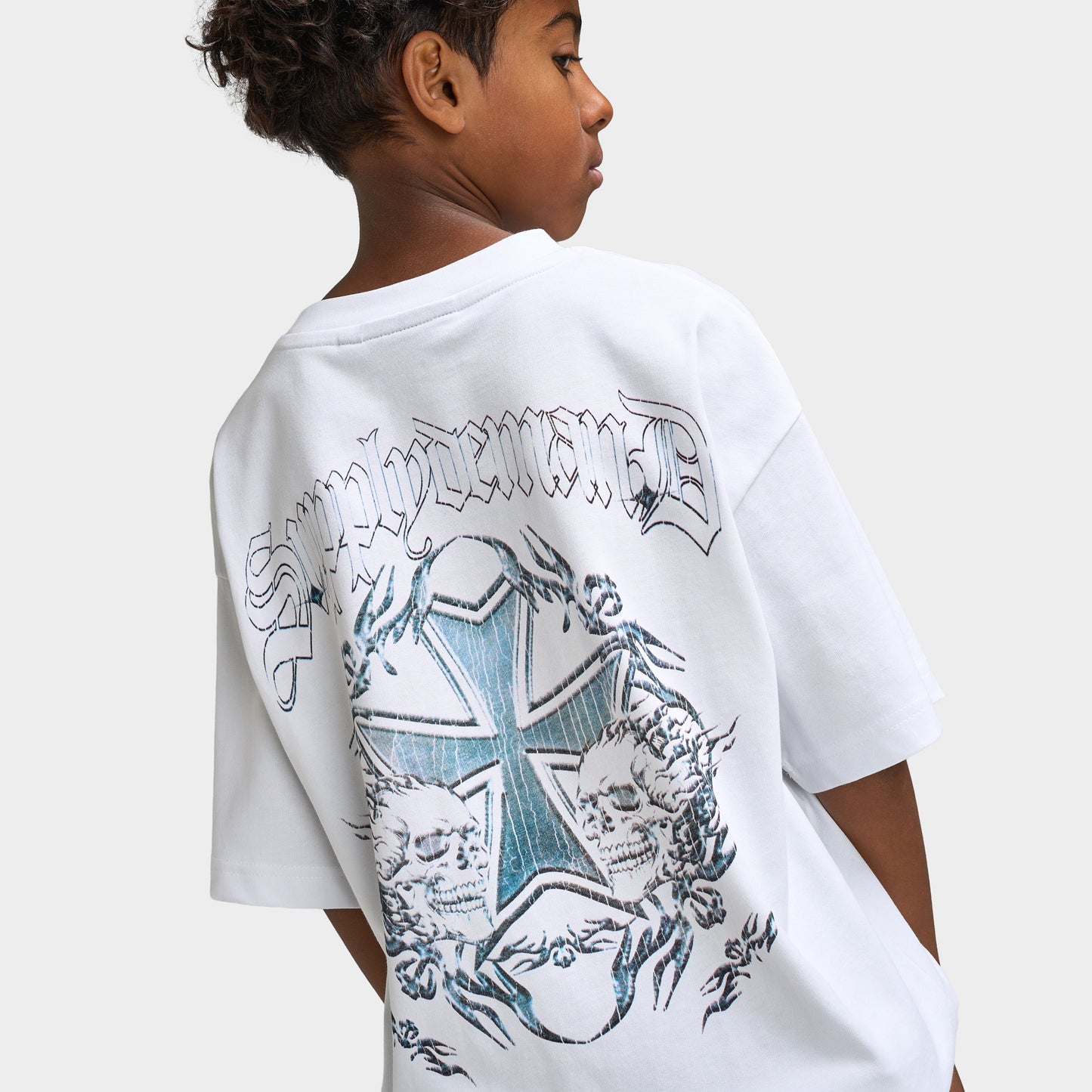 Supply & Demand T-shirt court Juniors Flame Cross / Blanc