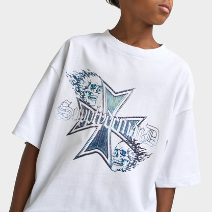 Supply & Demand T-shirt court Juniors Flame Cross / Blanc
