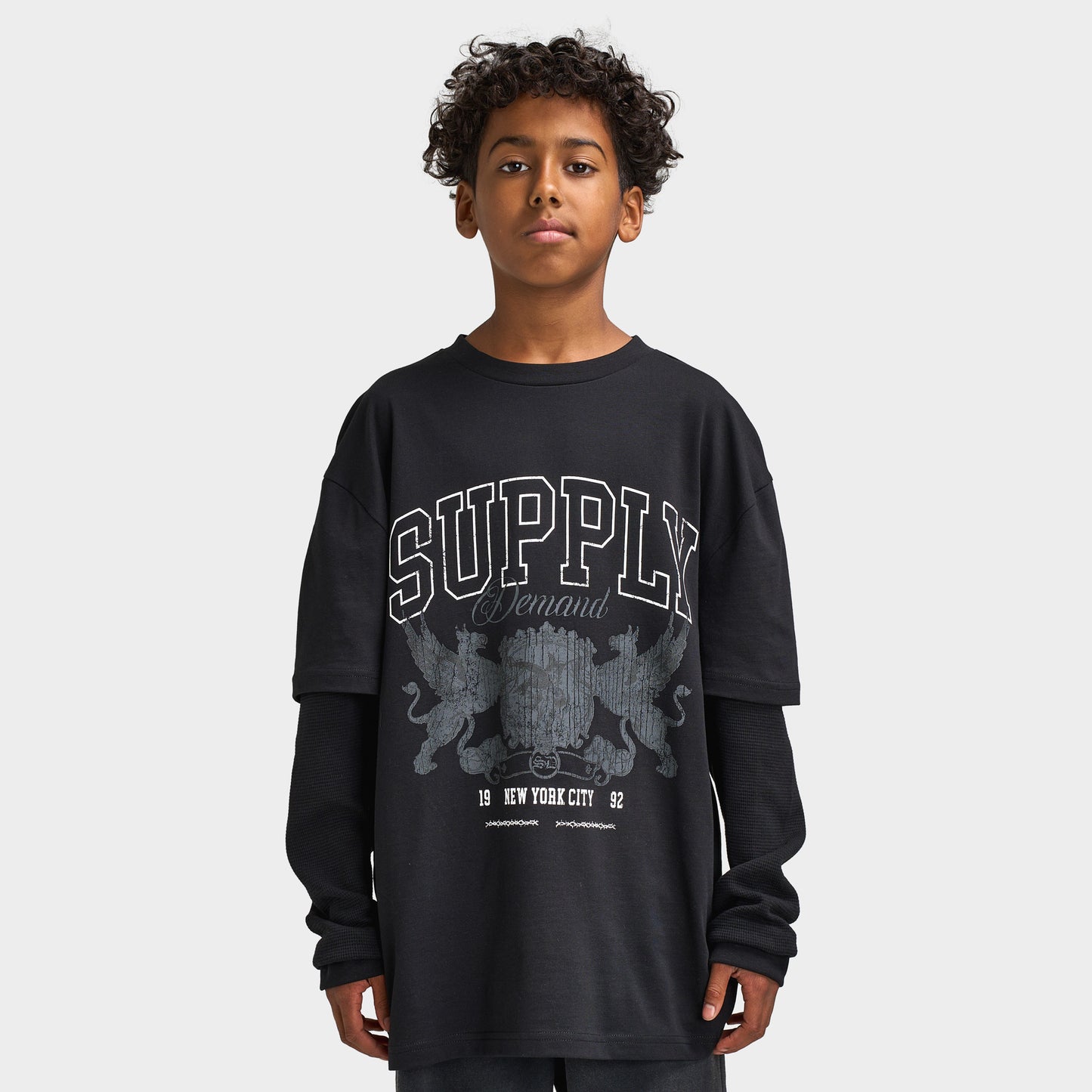 Supply & Demand Junior Chandail à Manches Longues Falcon / Noir