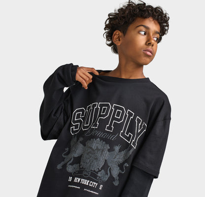 Supply & Demand Junior Chandail à Manches Longues Falcon / Noir