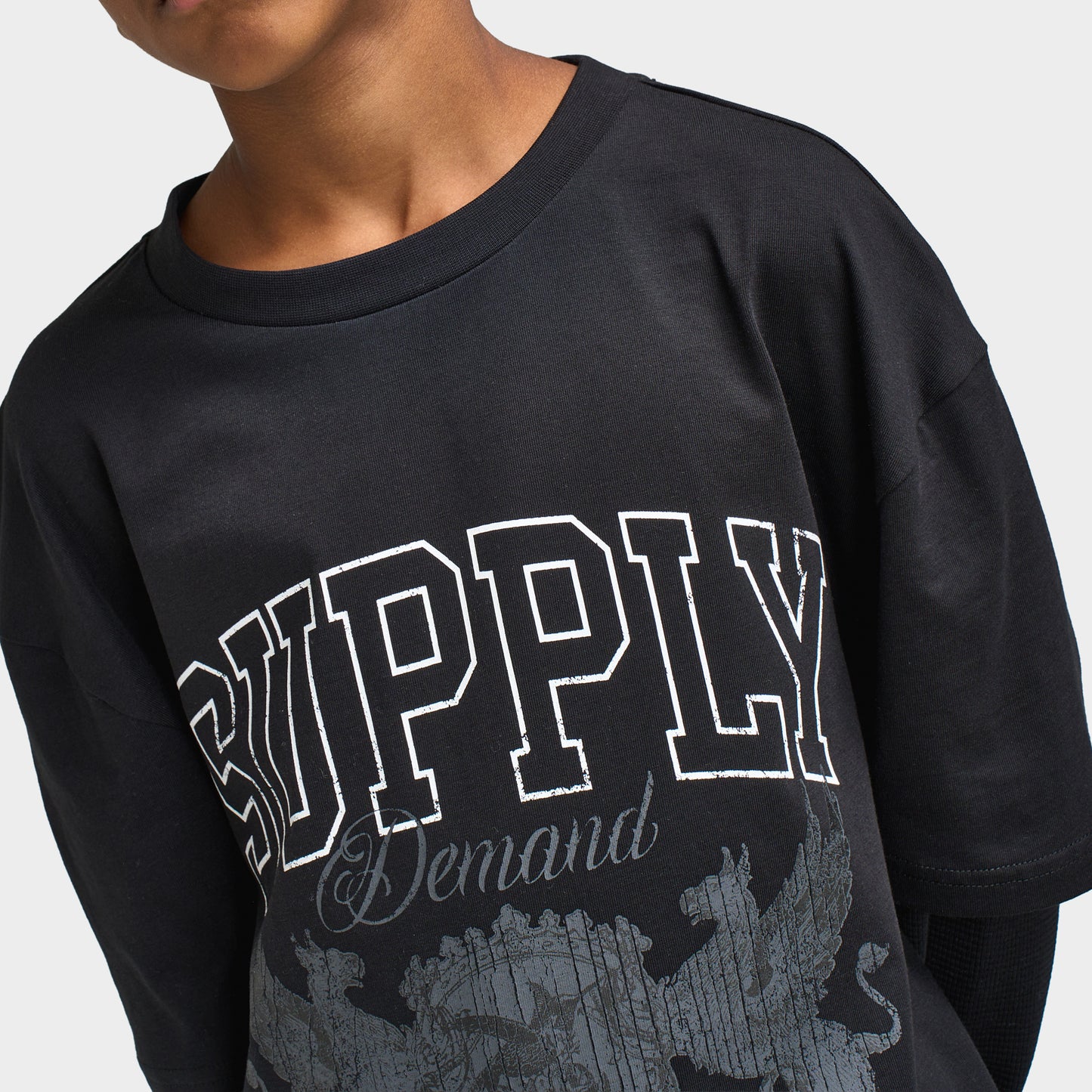 Supply & Demand Junior Chandail à Manches Longues Falcon / Noir