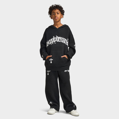 Supply & Demand Juniors' Rustic Knit Pants / Black