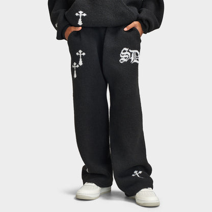 Supply & Demand Juniors' Rustic Knit Pants / Black