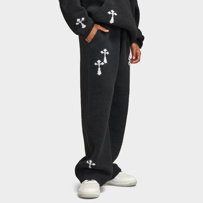 Supply & Demand Juniors' Rustic Knit Pants / Black