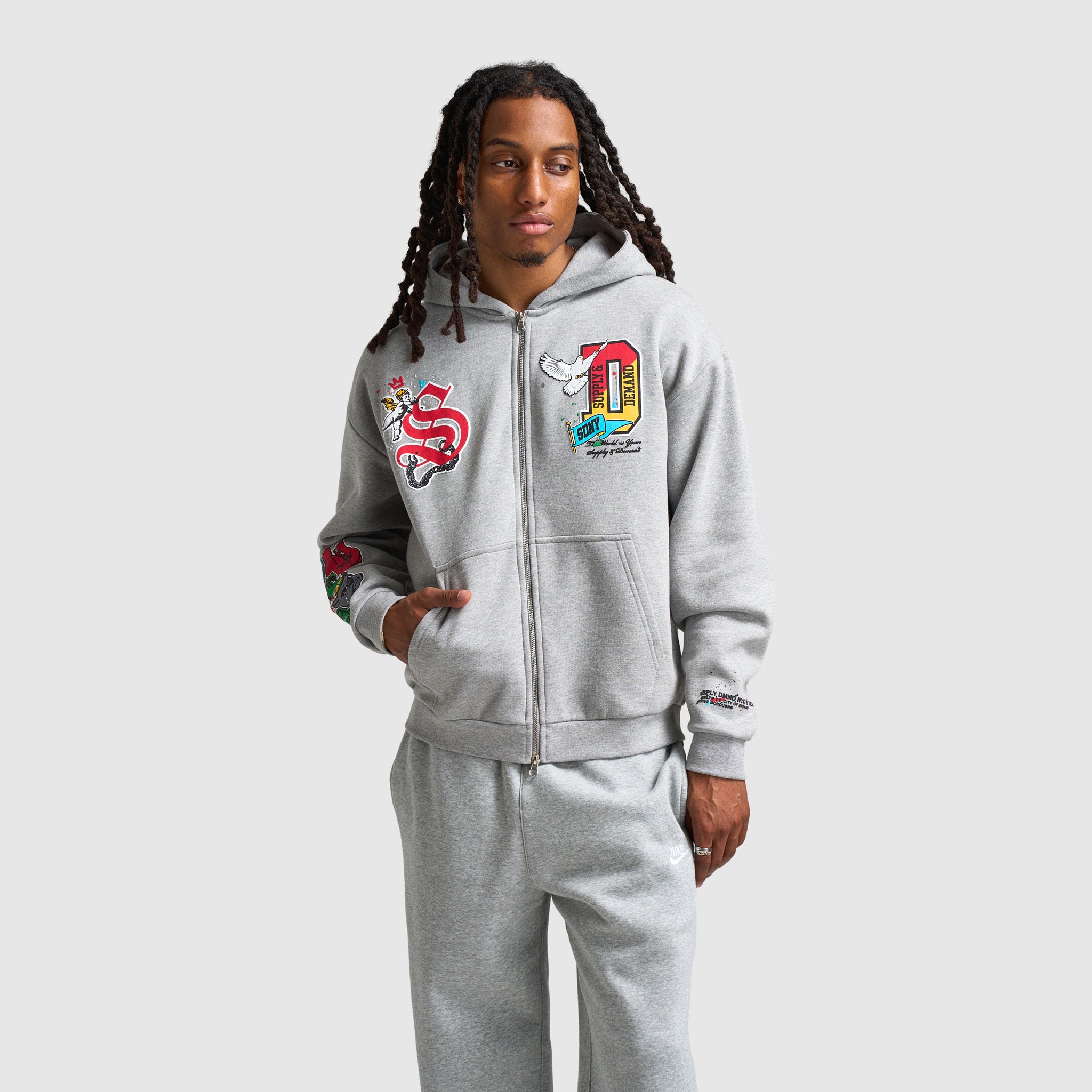 Supply & Demand Cayman Full Zip Hoodie / Grey – JD Sports