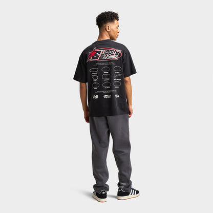 Supply & Demand Track Graphic T-Shirt / Noir