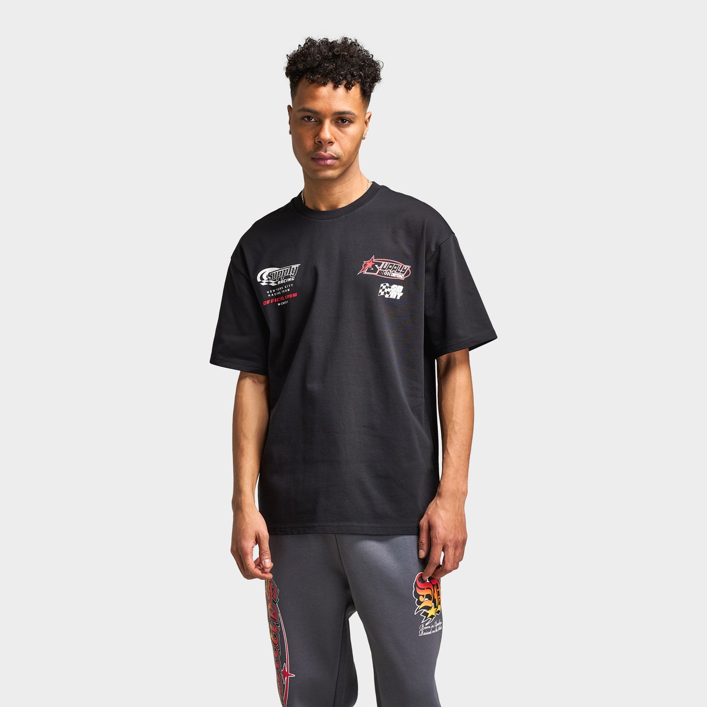 Supply & Demand Track Graphic T-Shirt / Noir
