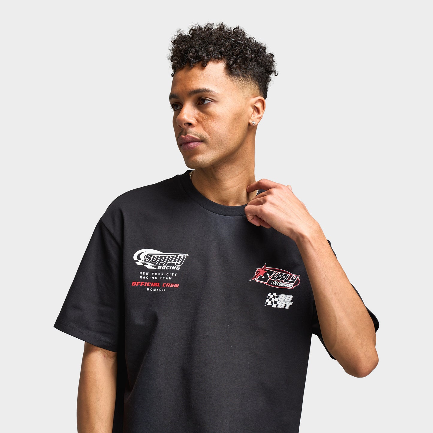 Supply & Demand Track Graphic T-Shirt / Noir