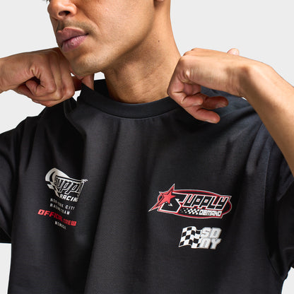 Supply & Demand Track Graphic T-Shirt / Noir