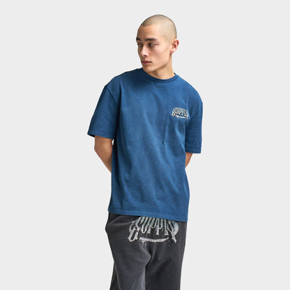 Supply & Demand Chrome Star Graphic T-Shirt / Washed Dark Denim