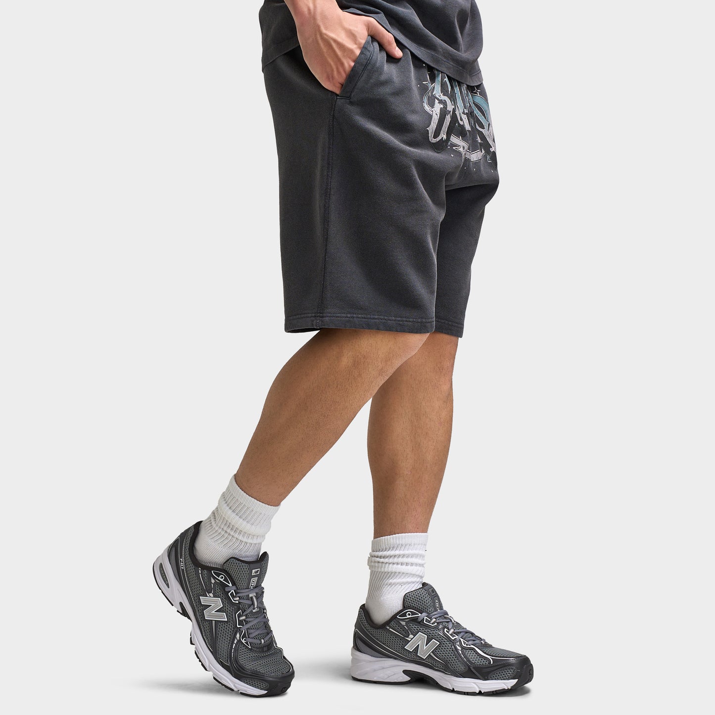 Supply & Demand Chrome Star Shorts / Washed Black