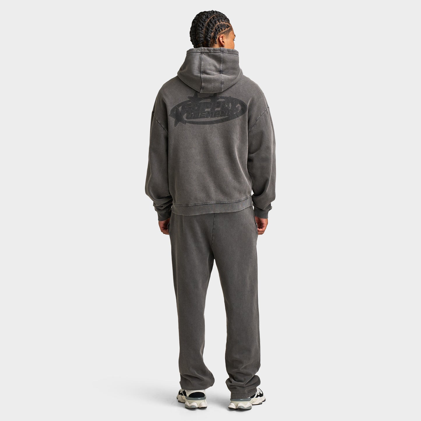 Supply & Demand Fracture Full Zip Hoodie / Washed Black
