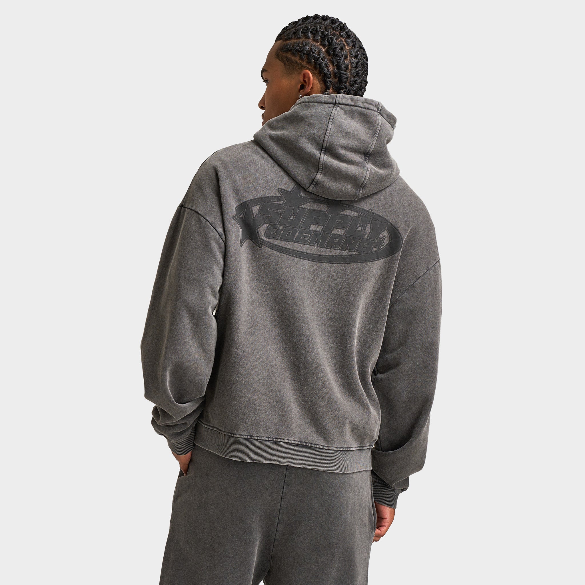 Supply & Demand Fracture Full Zip Hoodie / Washed Black – JD Sports