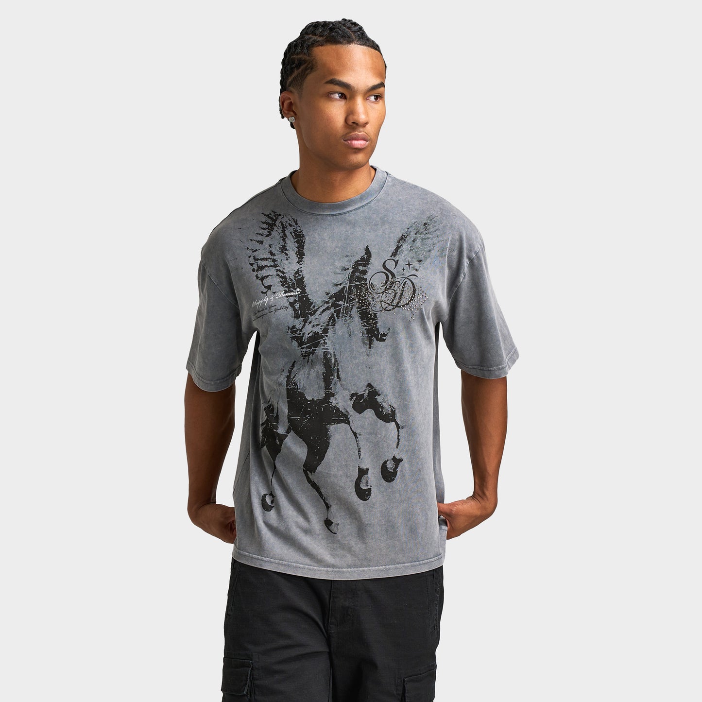 Supply & Demand Sherman t-shirt / Froissé Gris