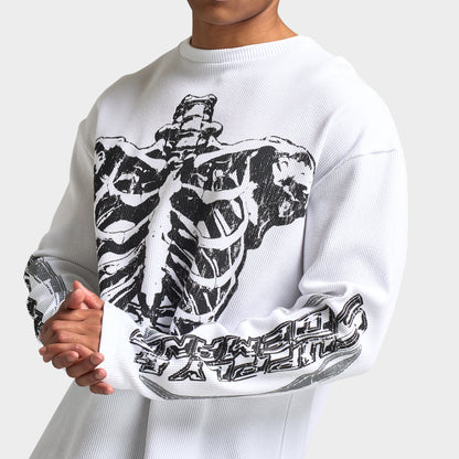 Supply & Demand Bonez Graphic Waffle T-Shirt / Optic White