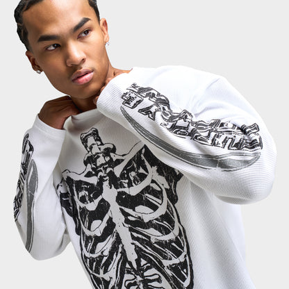 Supply & Demand Bonez Graphic Waffle T-Shirt / Optic White