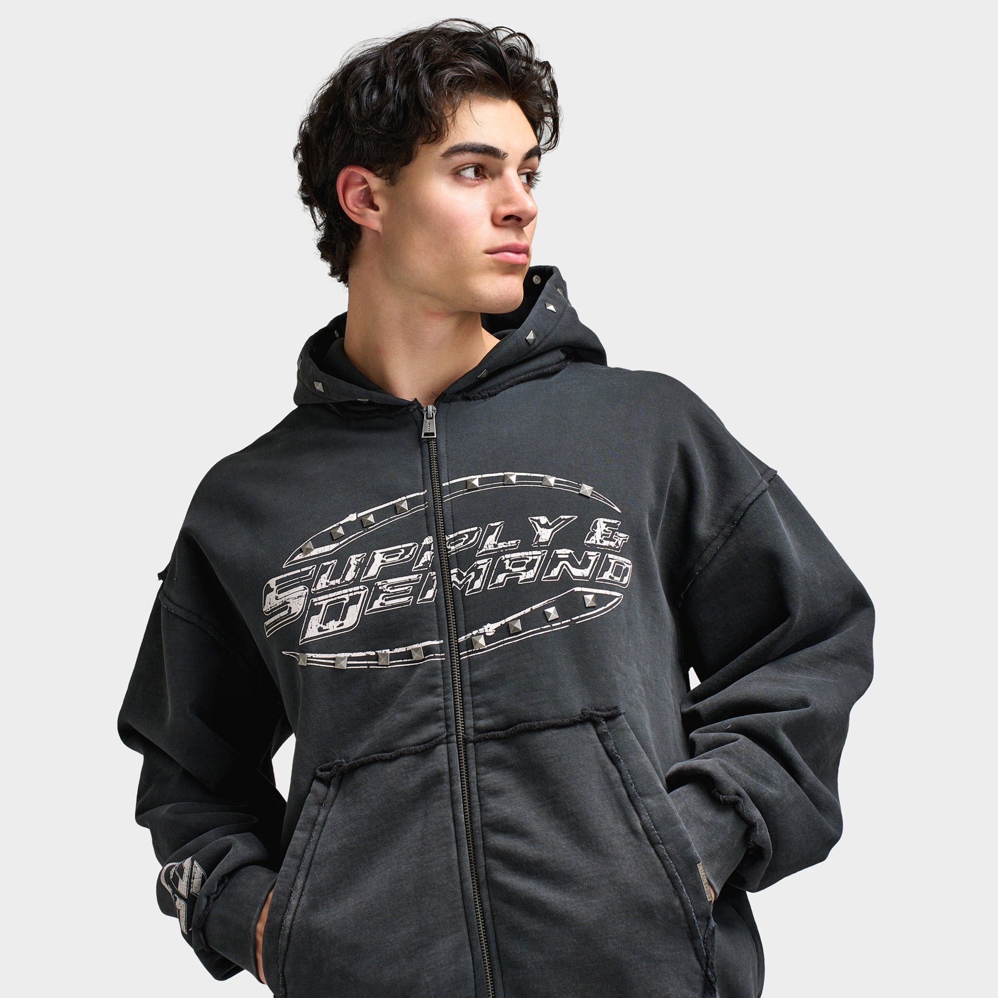 チケット Re Cut Supply Zip Hoodie Supply & Demand Tuscan Full Zip Hoodie / Black – JD Sports