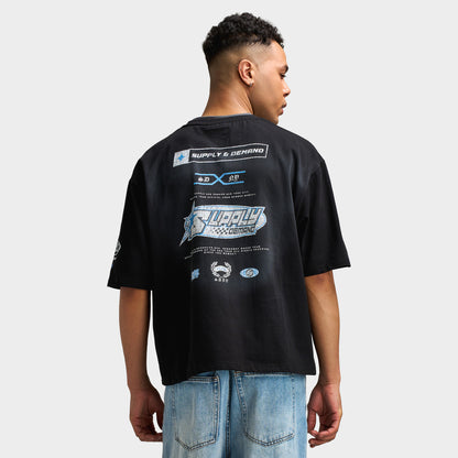 Supply Demand Sponsor T-Shirt / Washed Black