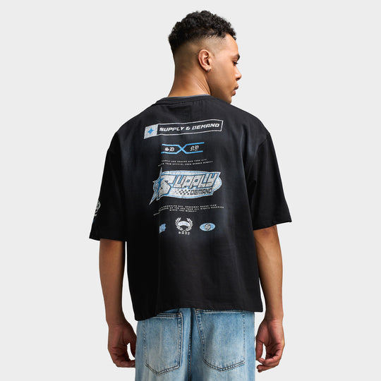 Supply Demand Sponsor T-Shirt / Washed Black