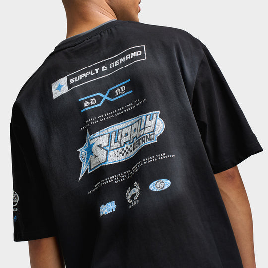 Supply Demand Sponsor T-Shirt / Washed Black