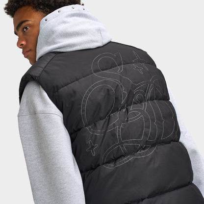 Supply & Demand Ripple Embroidered Gilet / Black