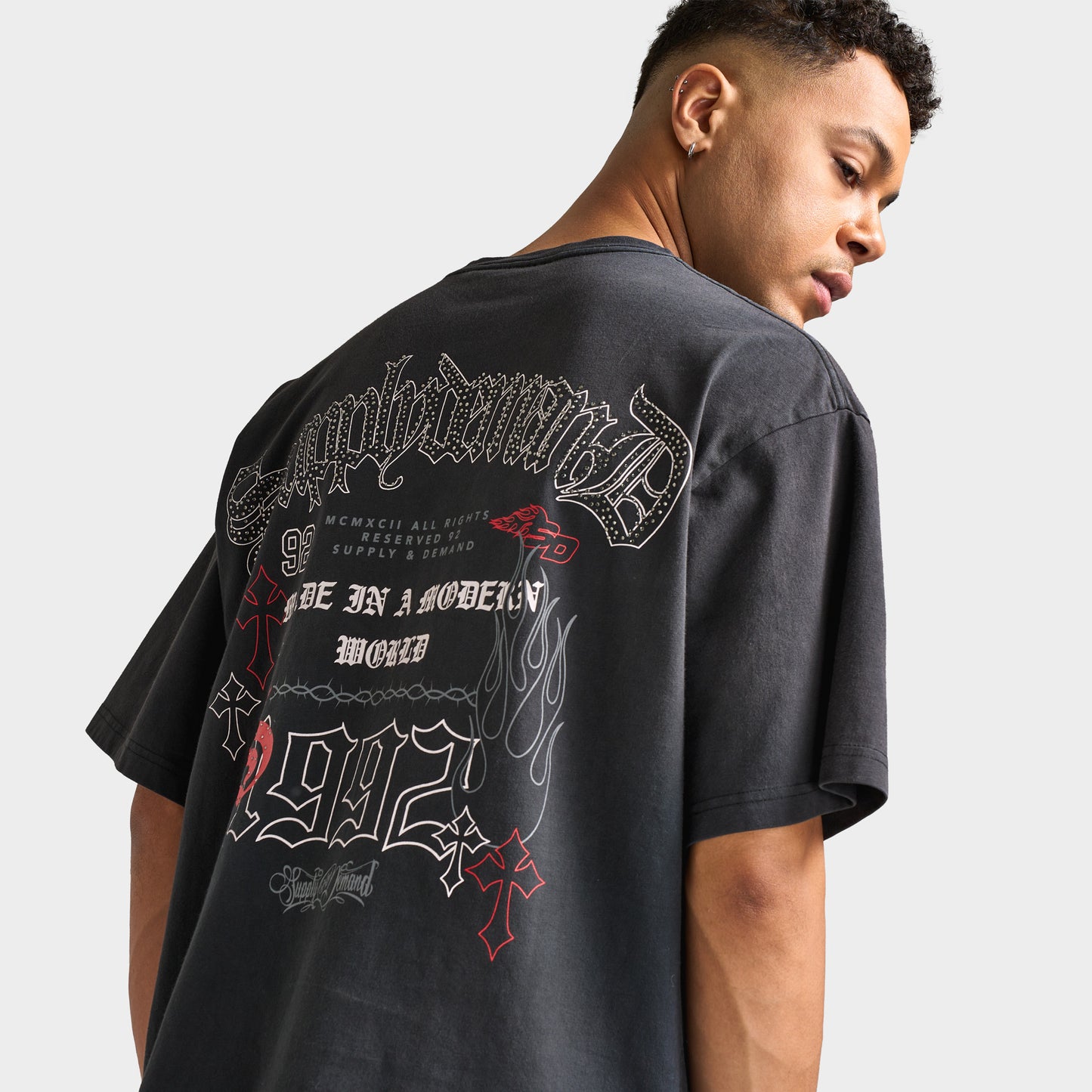 Supply & Demand Farish T-shirt / Noir délavé