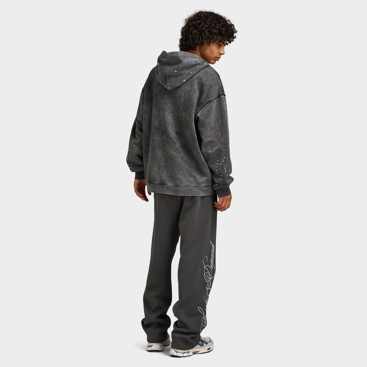 Supply & Demand Flame Fullzip Hoodie / Washed Black