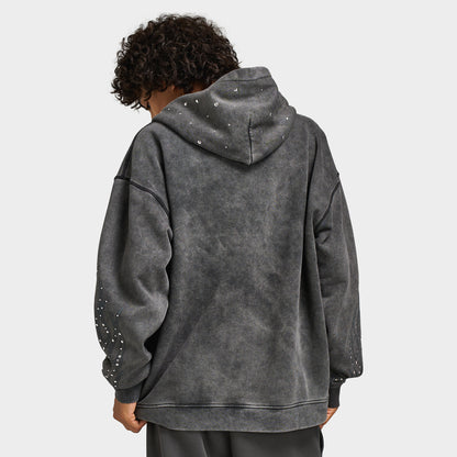 Supply & Demand Flame Fullzip Hoodie / Washed Black