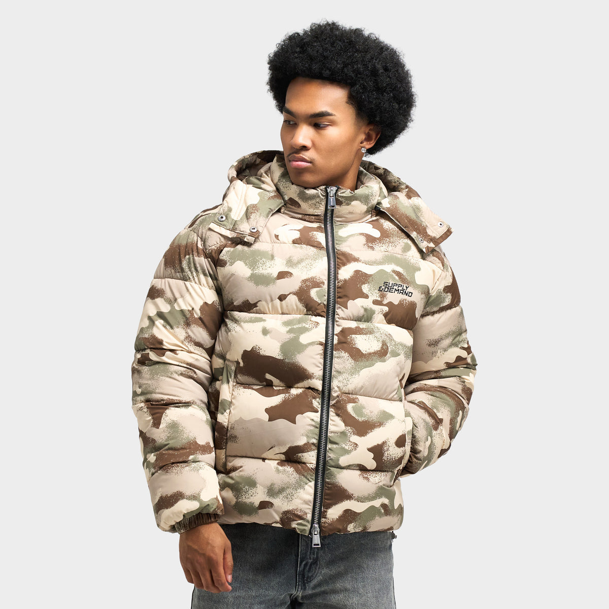 Supply & Demand Veste Spray Camo / Camouflage Deep Lichen