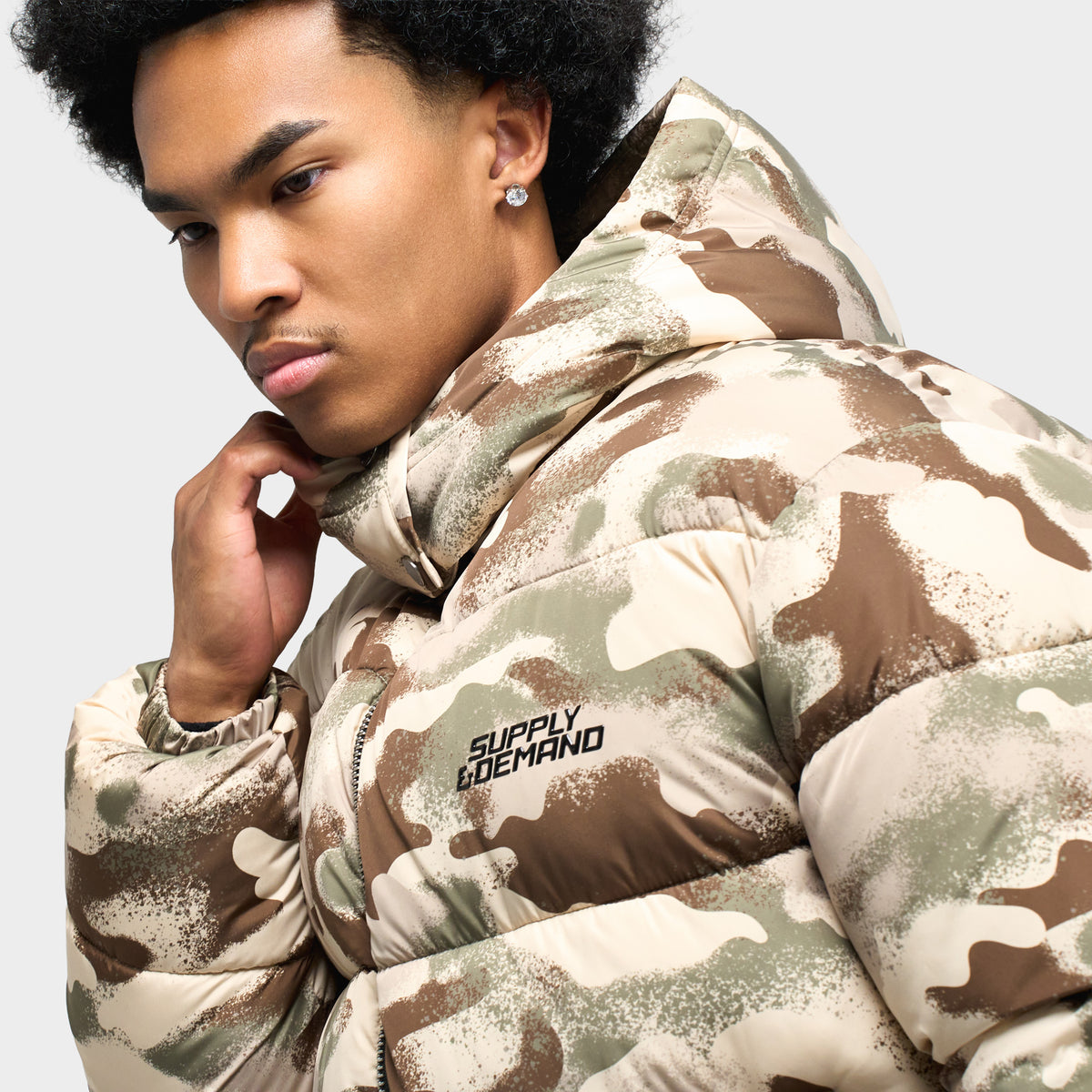 Supply & Demand Veste Spray Camo / Camouflage Deep Lichen