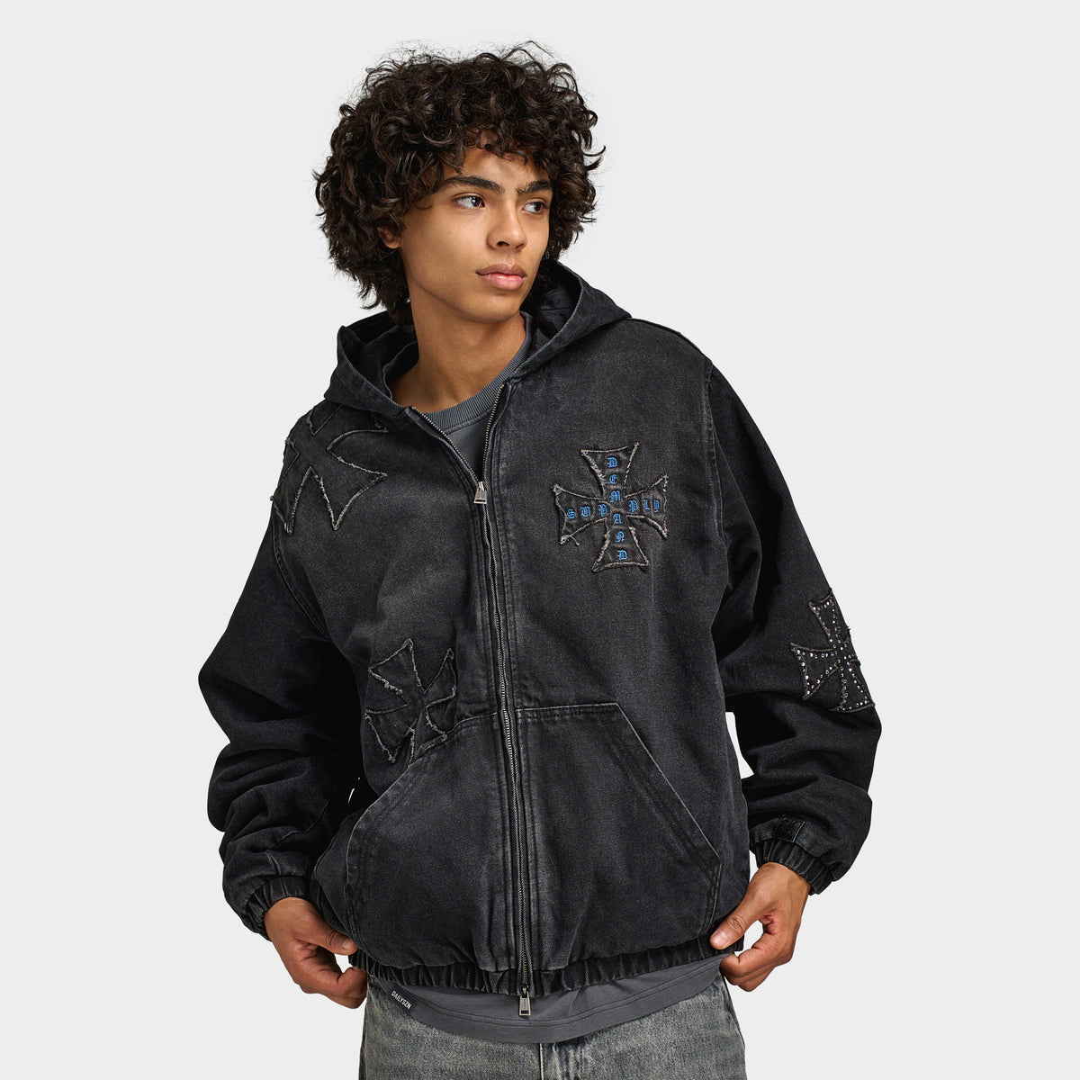 Supply & Demand Buckle Veste en Jean / Noir délavé