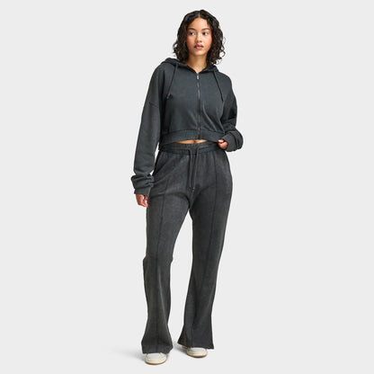 Supply & Demand Chandail à capuche entièrement zippé Monair Boxy pour femme / Gris délavé
