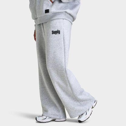 Supply & Demand Women's Wing Wide Leg Joggers / Light Grey
