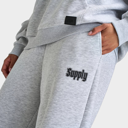 Supply & Demand Women's Wing Wide Leg Joggers / Light Grey