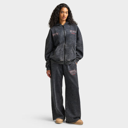 Supply & Demand Women's Angel Dream Fullzip Hoodie / Washed Black