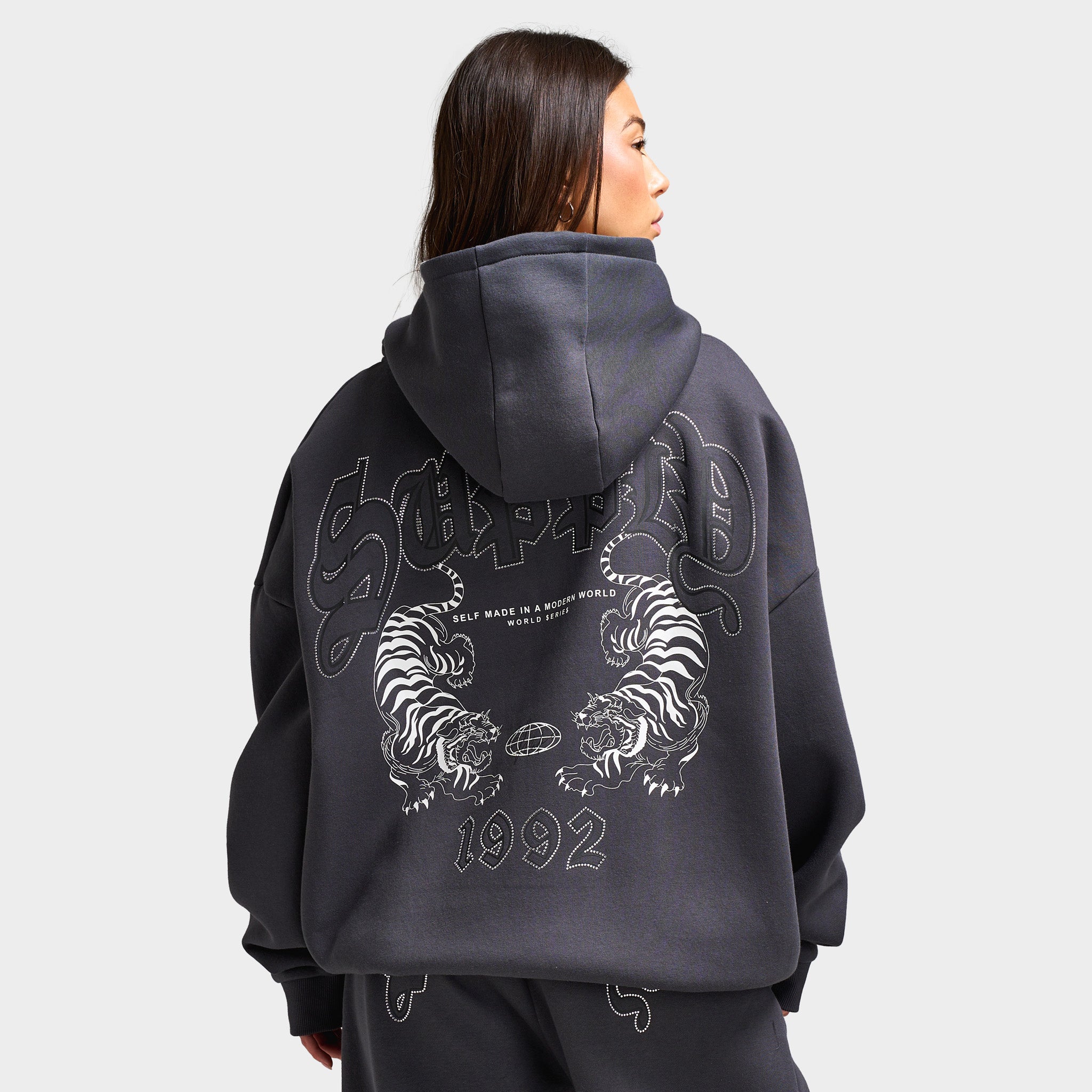 Supply & Demand Women's Heather Full-Zip Hoodie Black Sand