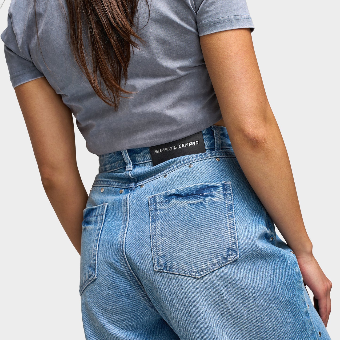 Supply & Demand Jean large femmes / Délavé moyen