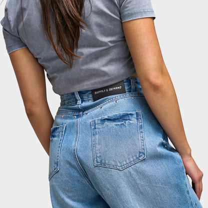 Supply & Demand Jean large femmes / Délavé moyen
