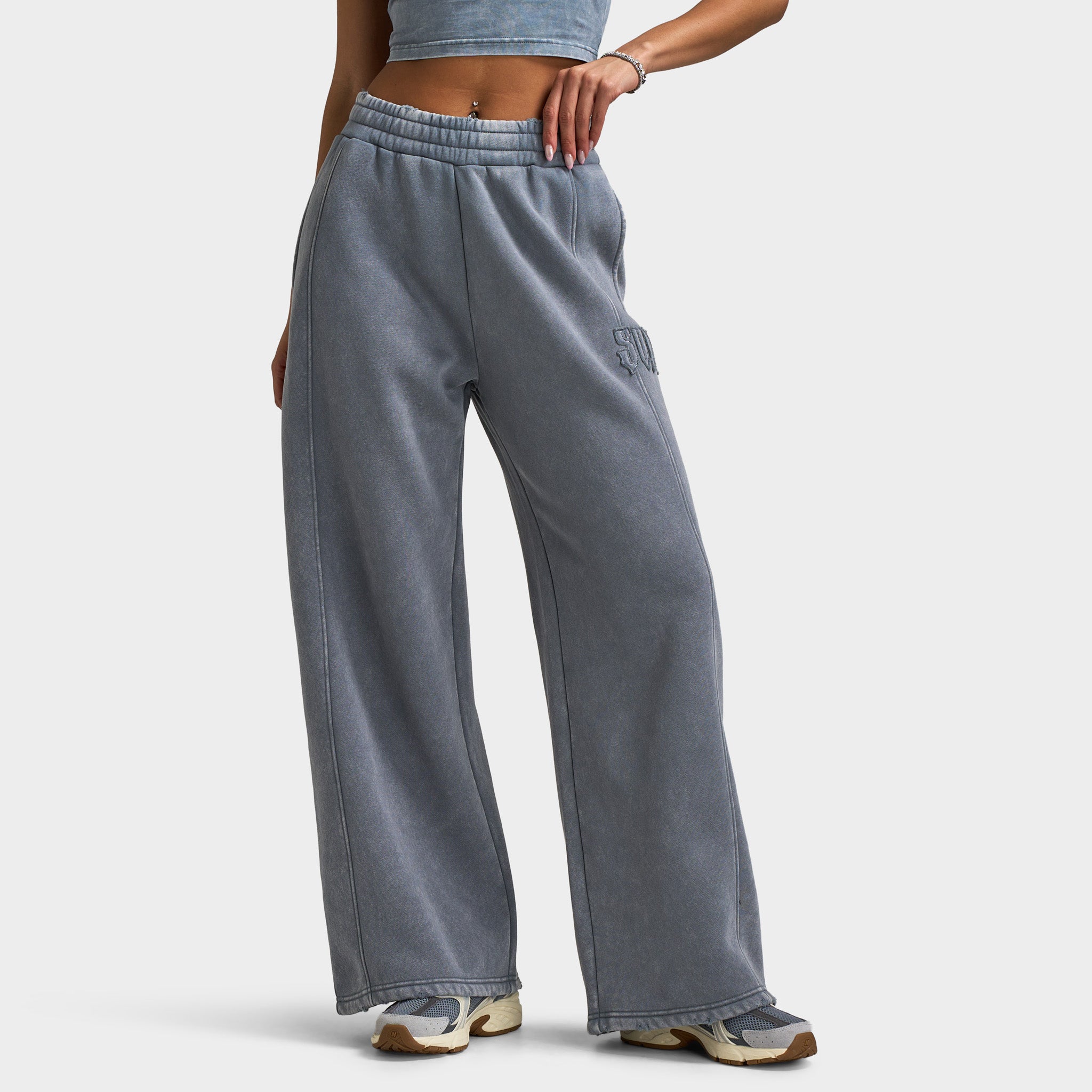 Supply & Demand Women's Raw Wide Leg Joggers / Grey Shingles – JD