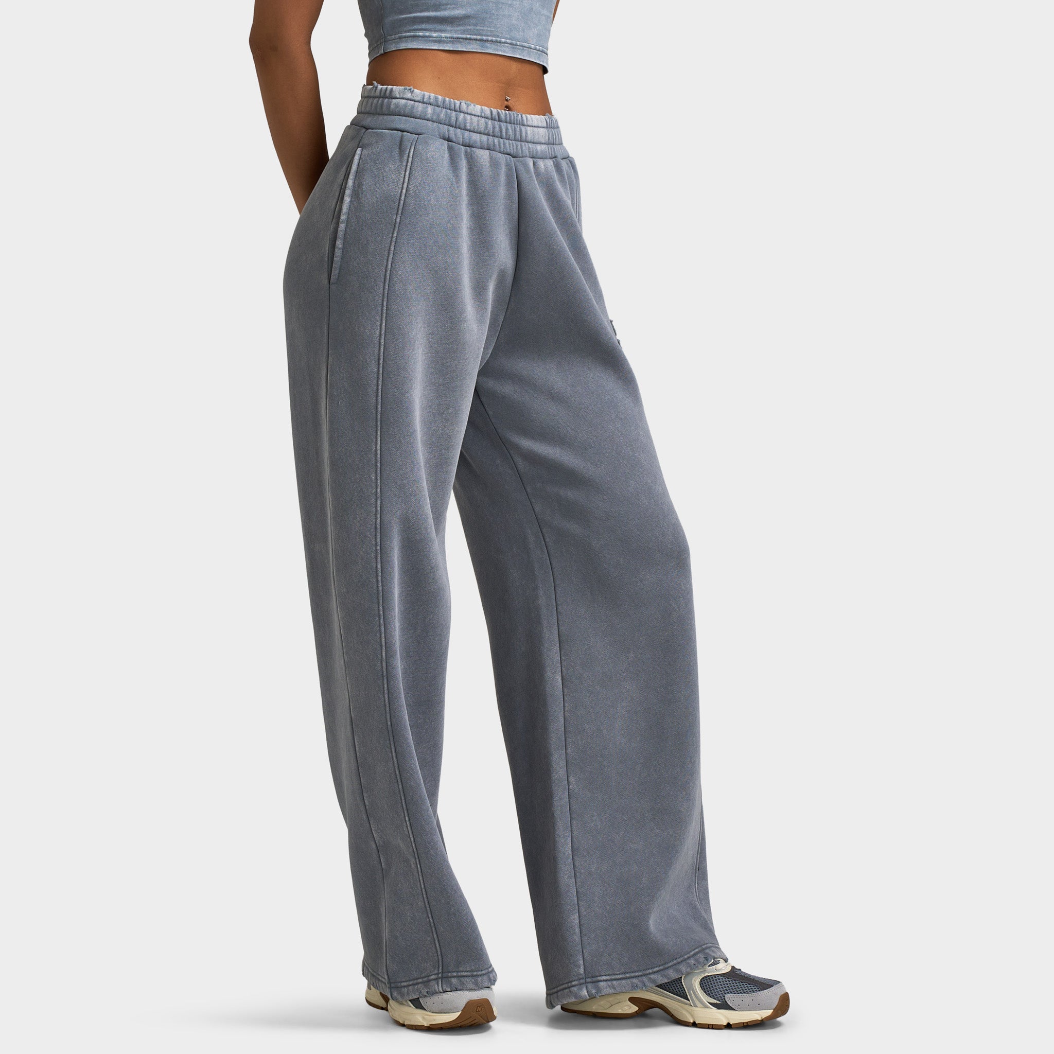AGOLDE RAMSEY WIDE LEG SWEAT PANTS グレー Supply & Demand Women's Raw Wide Leg Joggers / Grey Shingles – JD