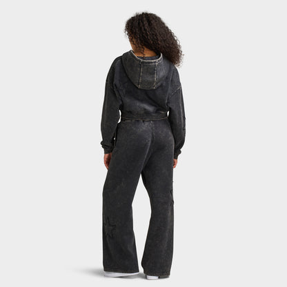 Supply & Demand Star Boxy Full-Zip Hoodie / Washed Charcoal
